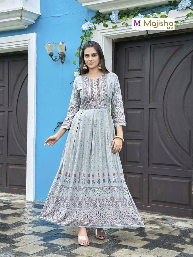 Majisha Nx Angoori 2 New Fancy Designer Festive Wear Long Anarkali Kurti Collection